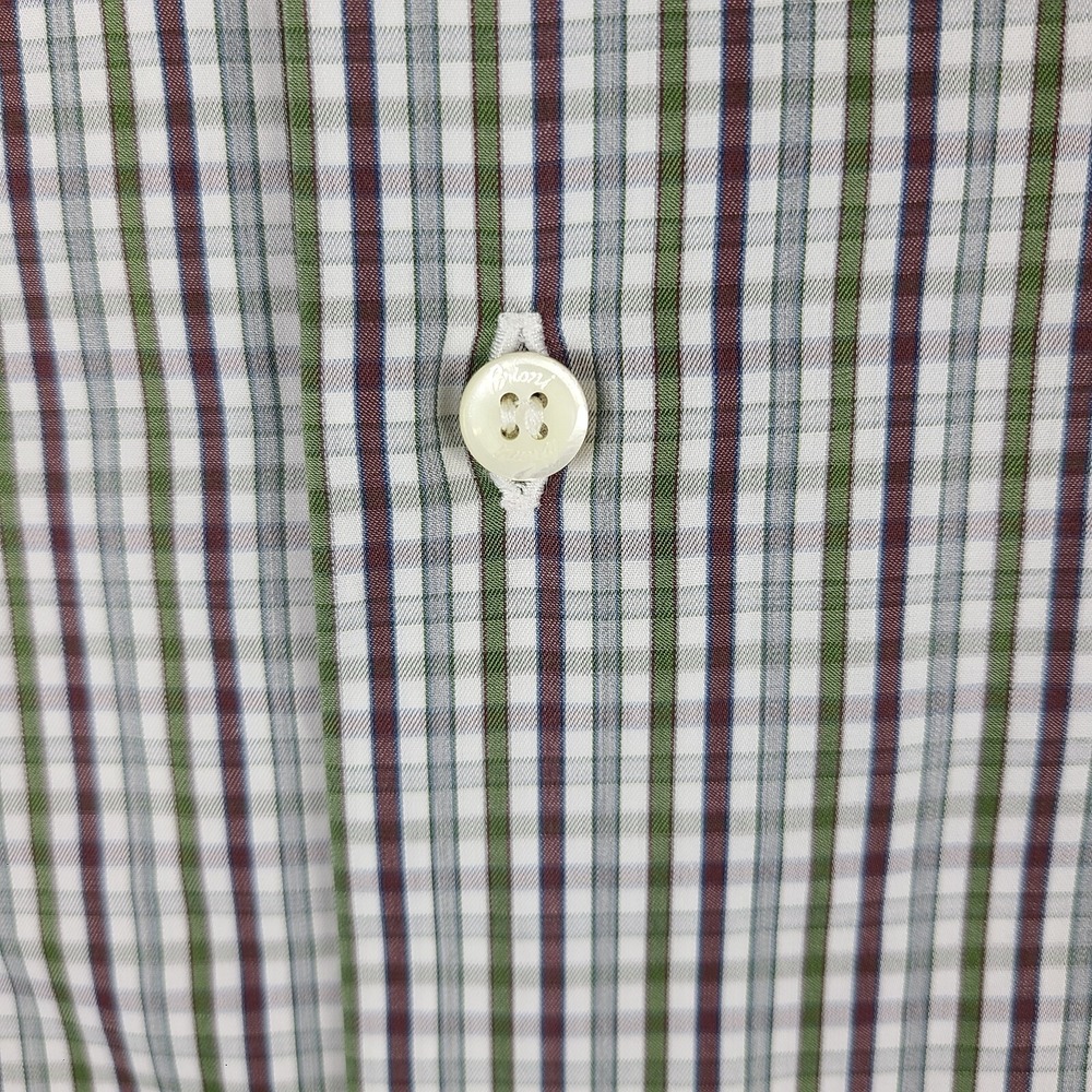 Brioni Dress‎ Shirt Mens Medium Multi Color Plaid Check 100% Cotton Button Up - Picture 4 of 13
